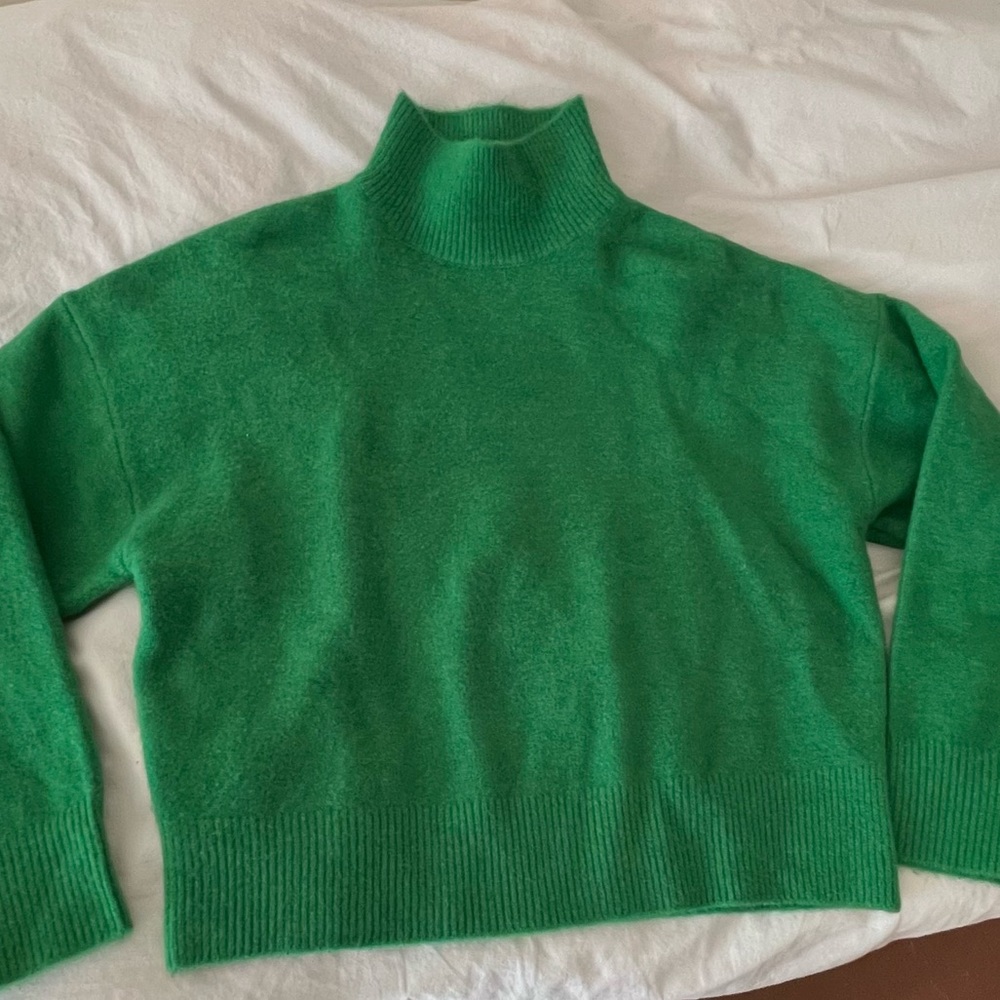Zara Green Turtleneck Sweater